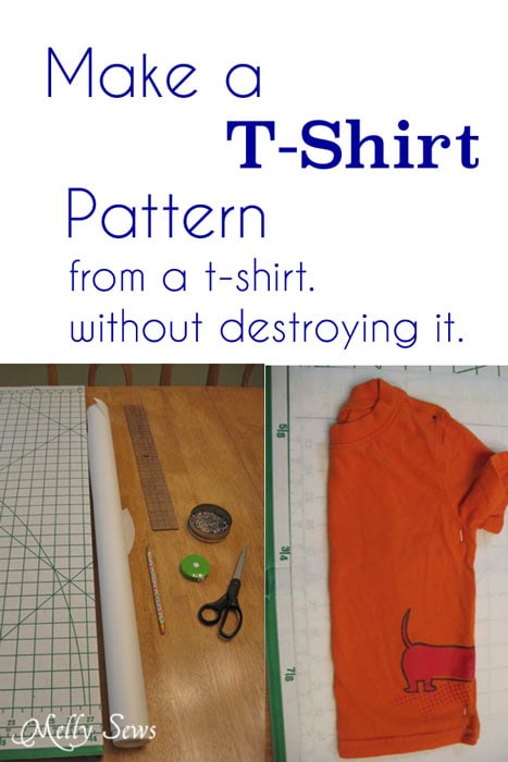 How to Make a Pattern from a T-shirt (without destroying it) - MellySews.com