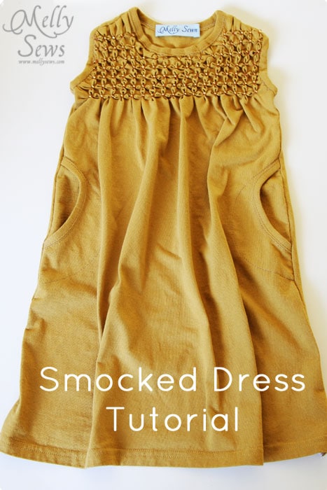 Beautiful and modern smocked dress tutorial - made from an upcycled t-shirt!