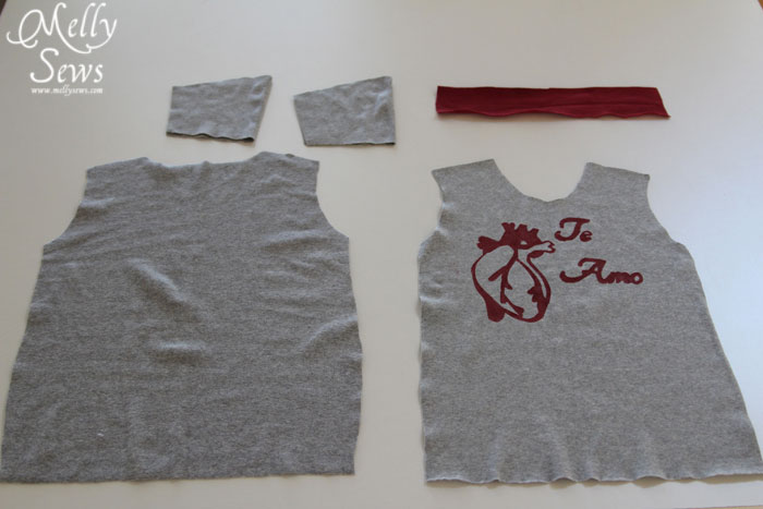 Materials - Sew a t shirt for boys with this free pattern and tutorial from Melly Sews