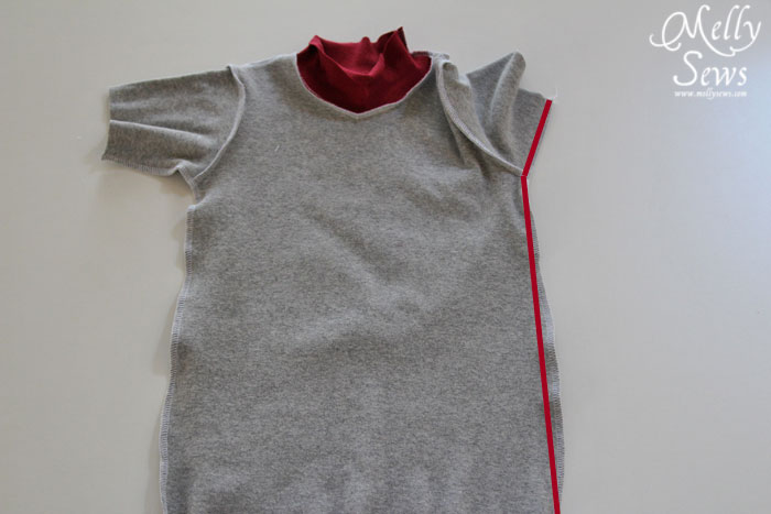 Step 6 - Sew a t shirt for boys with this free pattern and tutorial from Melly Sews