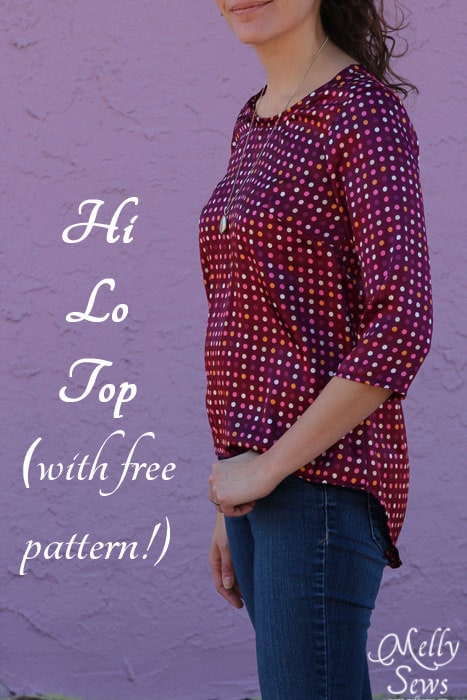 Hi Lo Top tutorial with free pattern by Melly Sews