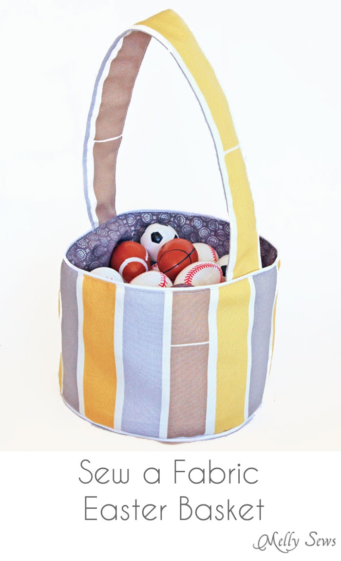 Sew a Fabric Easter Basket - Easter Basket for Boys - Melly Sews