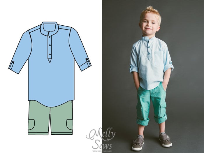 Blank Slate Patterns Spring Sewing Patterns: The Prepster Pullover and Coastal Cargos