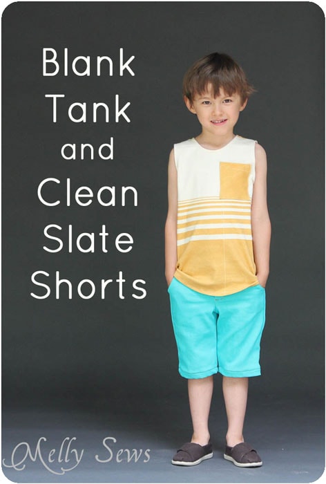 Blank Tank and Clean Slate Shorts patterns by Blank Slate Patterns sewn by Melly Sews