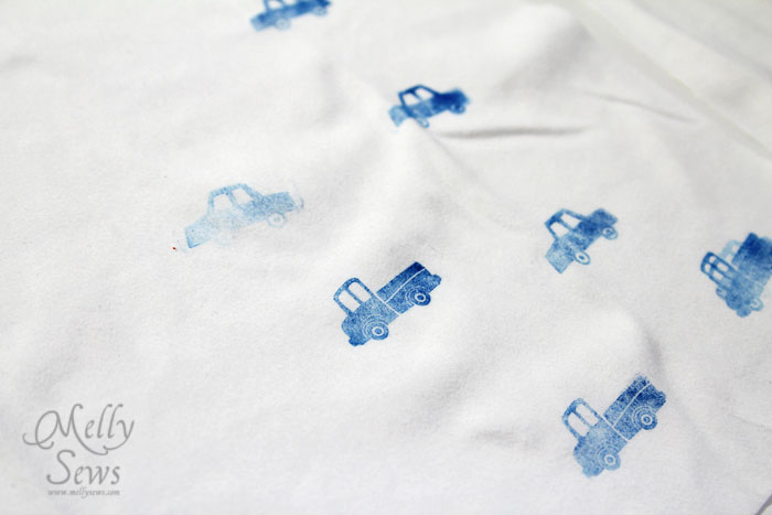 stamped fabric