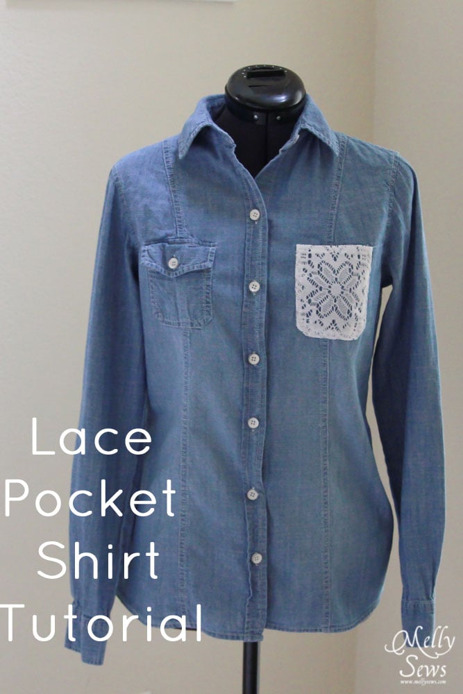 Lace Pocket Shirt Tutorial