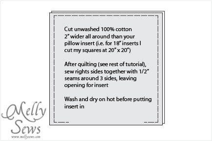 How to sew a quilted pillow tutorial