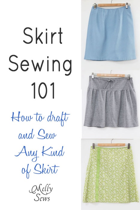 How to Sew a Skirt - how to draft a pattern for yourself and sew any kind of skirt