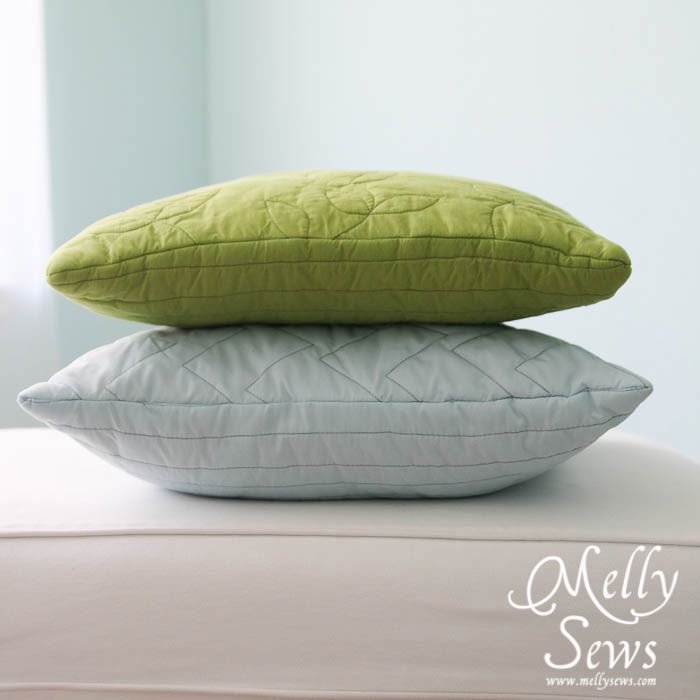 Quilted pillows by Melly Sews