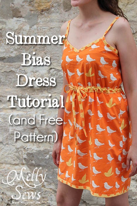 Summer Bias Dress Sundress Tutorial by Melly Sews