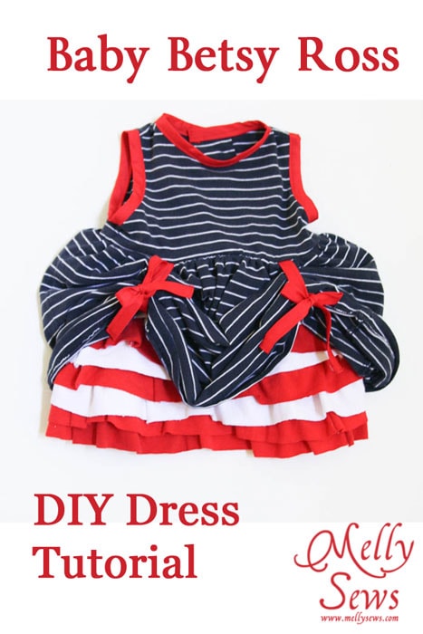 Baby Betsy Ross DIY 4th of July Dress Tutorial by Melly Sews
