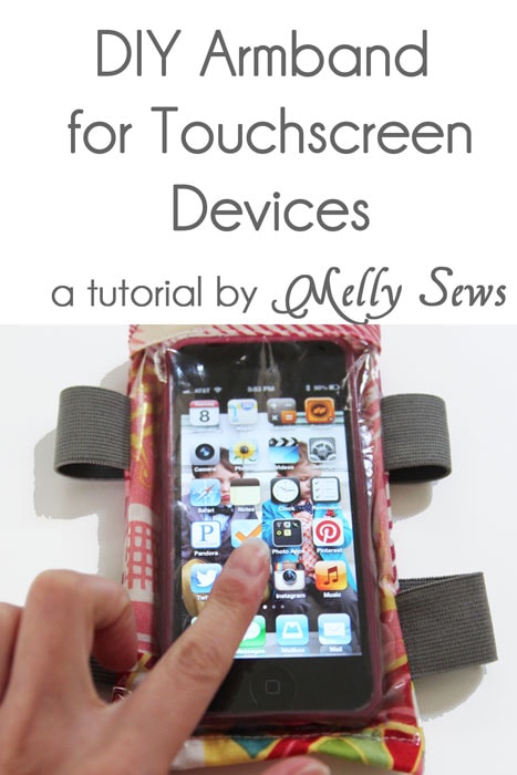 Make this DIY armband case for touchscreen devices - a tutorial by Melly Sews