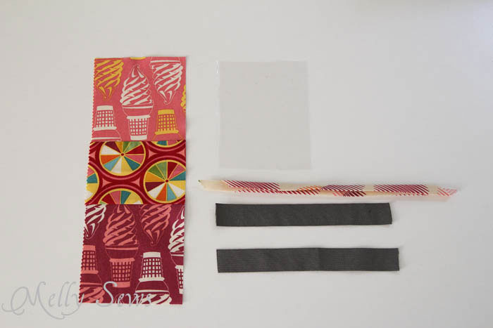 Materials for DIY armband for touchscreen devices - a tutorial by Melly Sews
