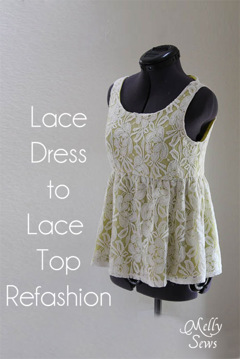 Lace Shirt Refashion Tutorial - Melly Sews