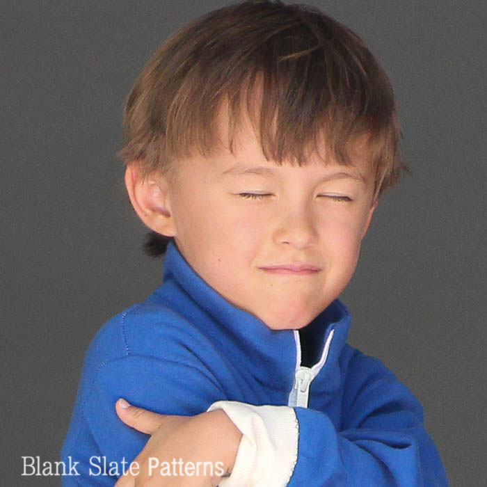 Silly face in Zippy Jacket Boys or Girls PDF Sewing Pattern by Blank Slate Patterns