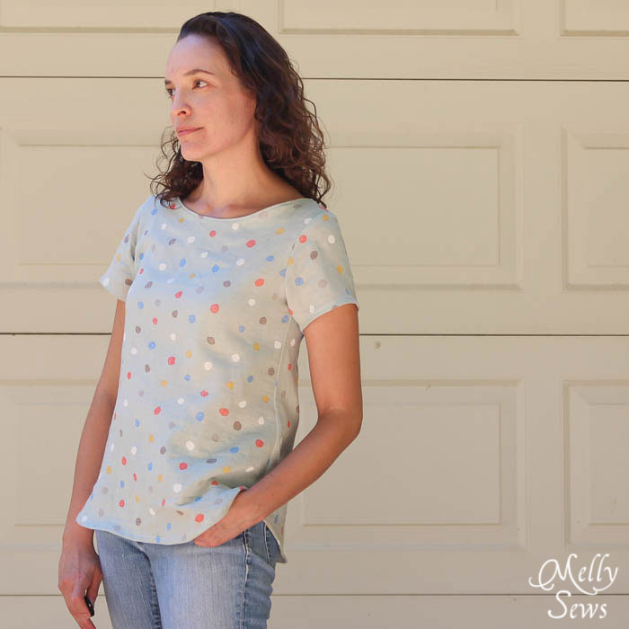Comfy + Stylish Women's Bateau Neck Shirt Tutorial with free pattern (for a limited time) - Melly Sews http://mellysews.com