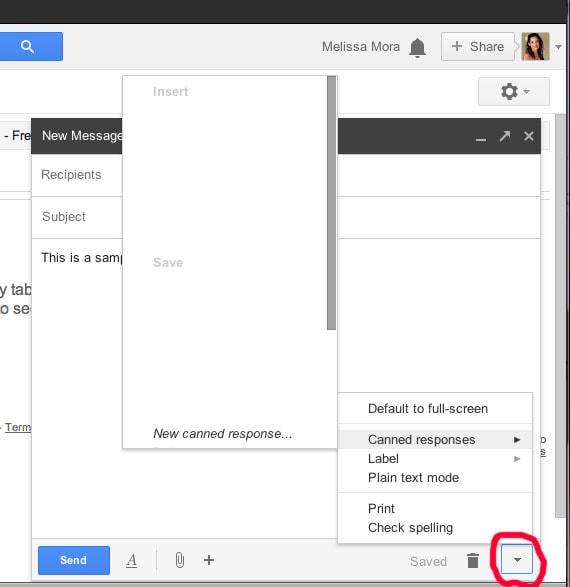 Step 4 - How to Use Gmail Canned Responses