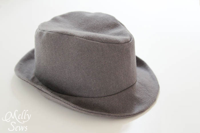 Shaped wool Elegance and Elephants Fedora sewn by Melly Sews