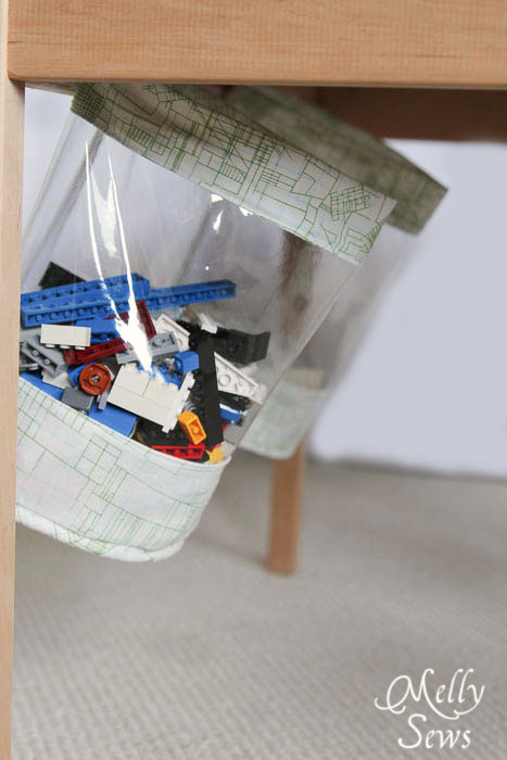 Fabric Storage Bucket Tutorial for under table storage - Melly Sews