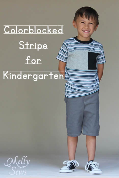 Sewing for Kindergarten - Tee Times Three and Clean Slate Shorts - Melly Sews