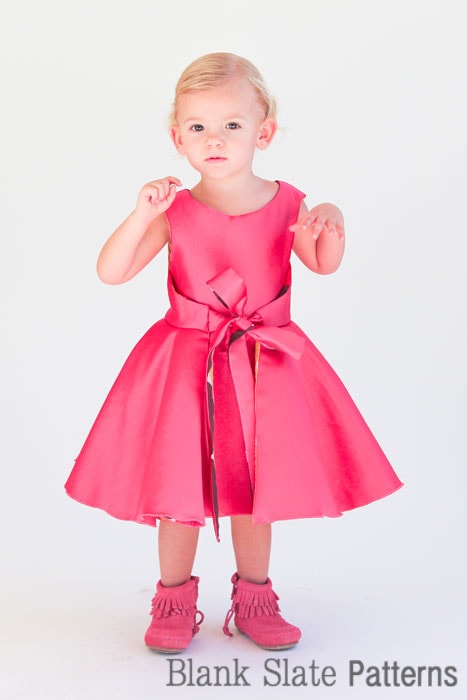 Pretty in Pink wearing the Amaryllis Dress PDF Sewing Pattern by Blank Slate Patterns