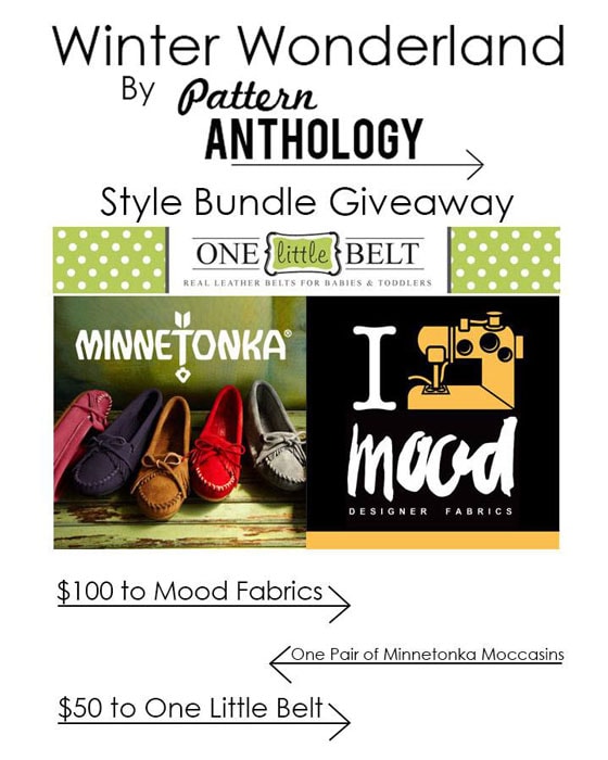 Win a great prize pack from Mood Designer Fabrics, Minnetonka Moccasin and One Little Belt