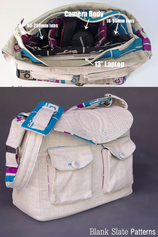 Quilted Camera Bag PDF Sewing Pattern by Blank Slate Patterns