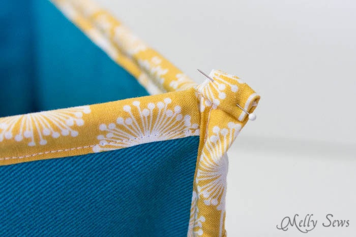 Step 7 - How to Sew Collapsible Fabric Storage Boxes - MellySews.com