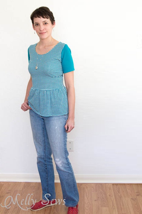 Casual style - Penelope Peplum pattern by see kate sew - sewn by Melly Sews