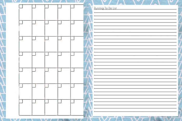 Calendar and To-Do List - Printable Blog Planner - Melly Sews 
