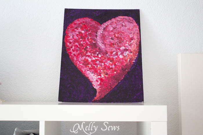 Heart painting - Sewing Room - Melly Sews Sewing Studio