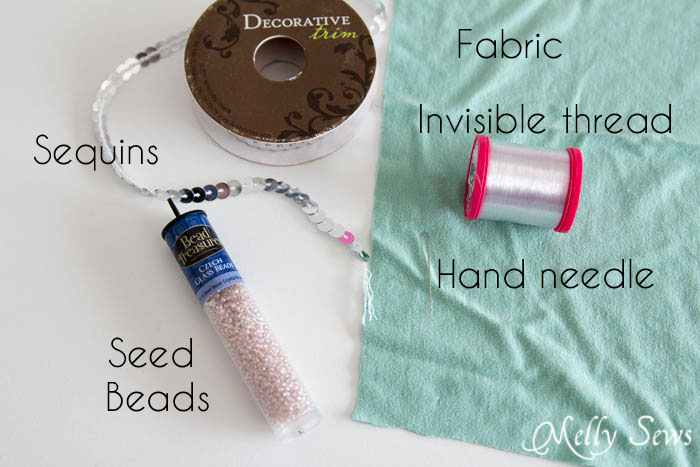 Materials - How to Sew Sequins - MellySews.com