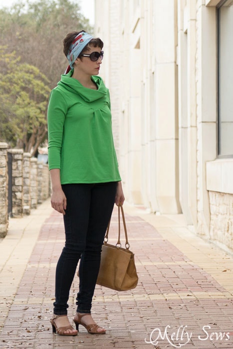 Perfect for a day of window shopping - The City Girl Top  - Pattern by see kate sew - sewn by http://mellysews.com