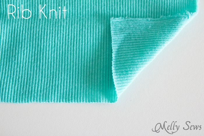Rib Knit - Types of Knit Fabric - An overview of knit fabrics - http://mellysews.com