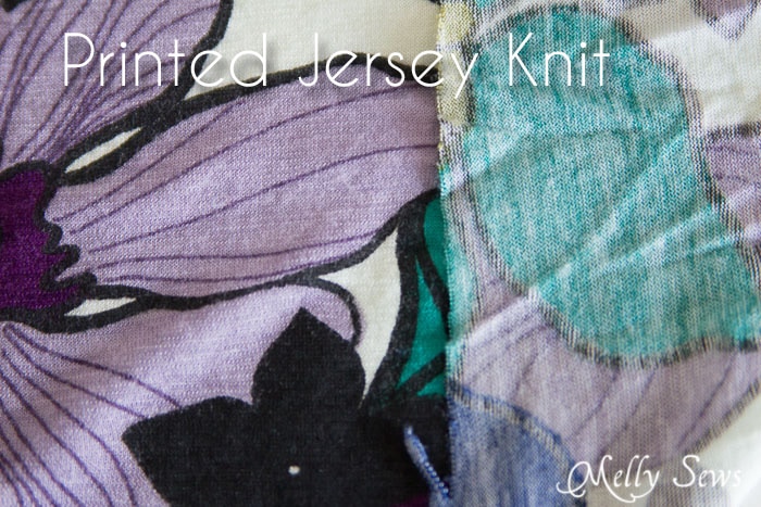 Printed Jersey Knit - Types of Knit Fabric - An overview of knit fabrics - http://mellysews.com