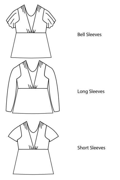 Line Drawing - Wildflower PDF Sewing Pattern - BlankSlatePatterns.com