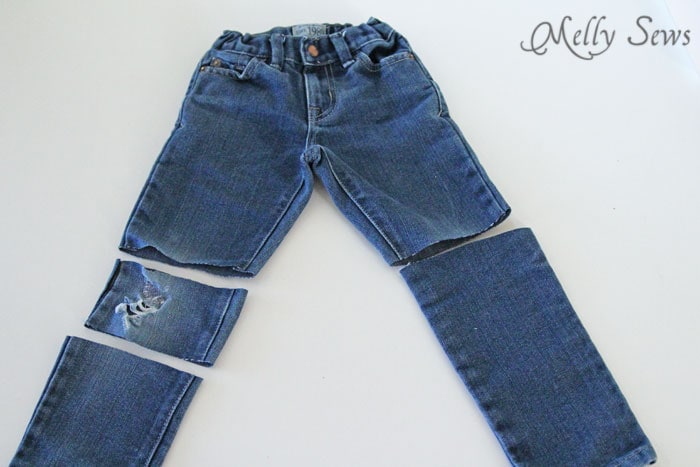 Step 1 - How to Patch Jeans - An easier way to mend knees with holes - MellySews.com