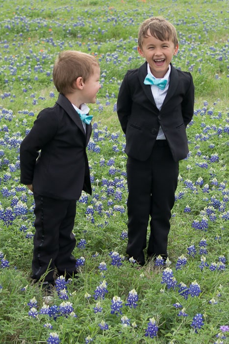 Texas bluebonnets and boys in tuxes - sooo cute! Berkshire Blazers and Trendy Tuxedo Pants by Blank Slate Patterns - http://mellysews.com