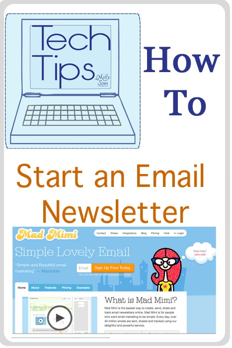 How to Start and Email Newsletter for your blog - Tech Tips with http://mellysews.com
