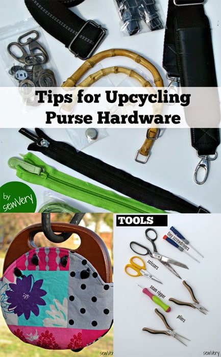 Tips and tricks for salvaging purse hardware - sewVery.blogspot.com for http:mellysews.com