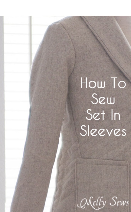 Berkshire Blazer Sewalong - How to sew a set in sleeve - http://mellysews.com