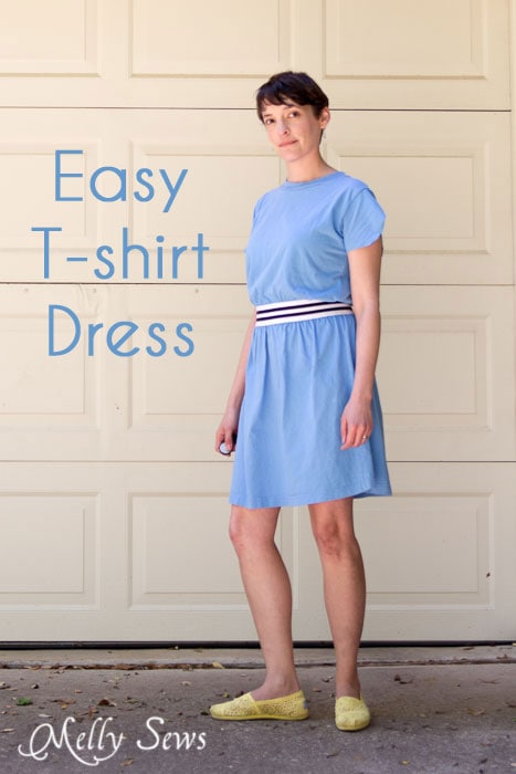 Sew an easy t-shirt dress -perfect to throw on for warm spring and summer days - http://mellysews.com