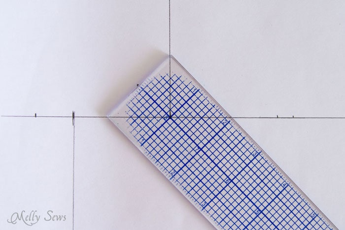 45 degree angle with quilting ruler