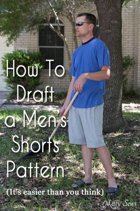 How to draft mens shorts pattern - http://mellysews.com