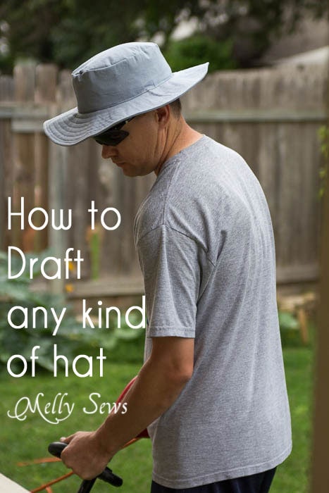 How to sew a hat - detailed tutorial and free template for all head sizes - shows you how to draft/sew any kind of hat. http://mellysews.com