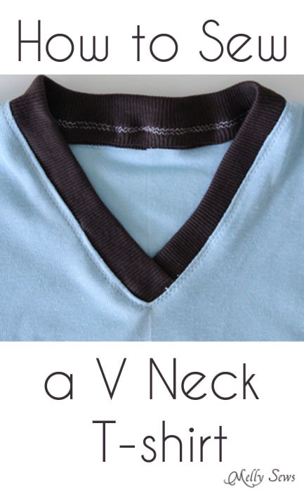 How to Sew V Neck T-shirt - a Video and Picture Tutorial