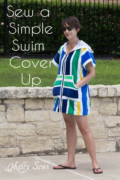 How to Sew a Swim Cover Up Tutorial - from 1 or 2 beach towels - Melly Sews