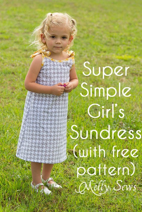 Super Simple and Free Girls Dress pattern by mellysews.com