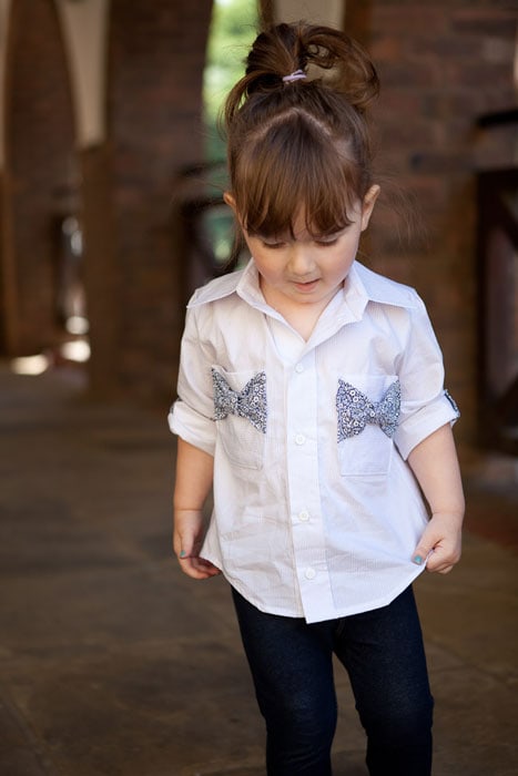 Adorable Bow Pockets - Bookworm Button Up Sewing Pattern for Boys and Girls - Blank Slate Patterns