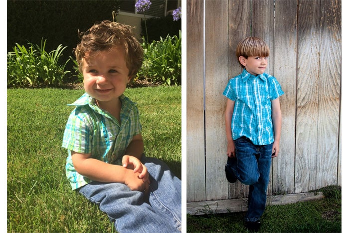 View B - Bookworm Button Up Sewing Pattern for Boys and Girls - Blank Slate Patterns